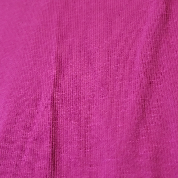 Aeropostale💞 Fuchsia, Ribbed Long sleeve button front Top w/Logo * Size Large * - Picture 4 of 5